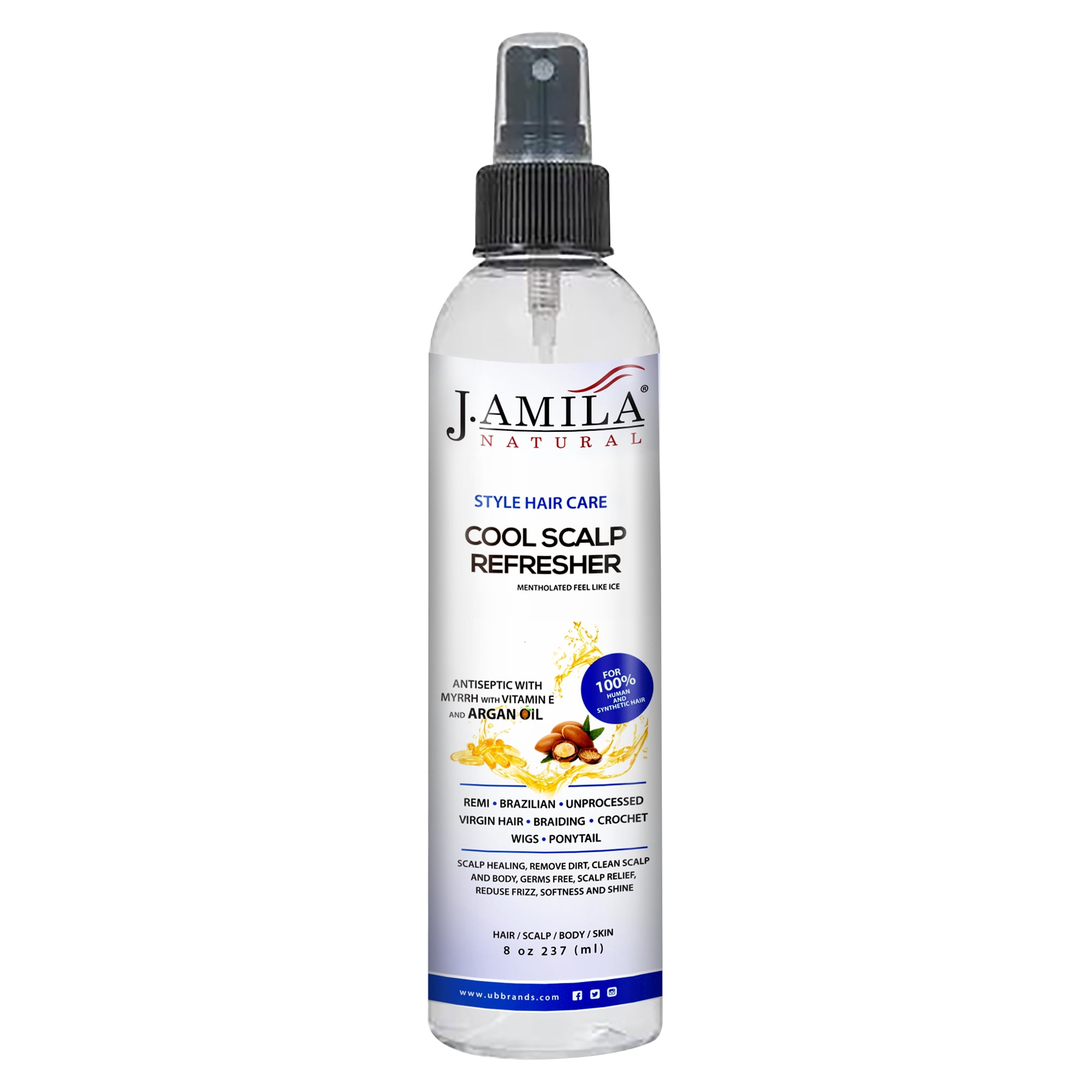 J.AMILA Argan Oil Cool Scalp Refresher Spray for Dreadlocks, Sisterlocks, and Faux Locs Unisex