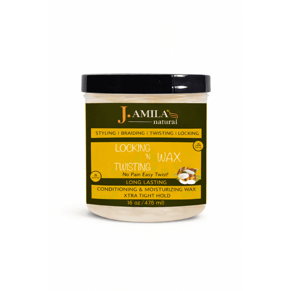 J. AMILA Award-Winning Locking N Twisting Wax for All Hair Types | Long-Lasting Hold (16oz)