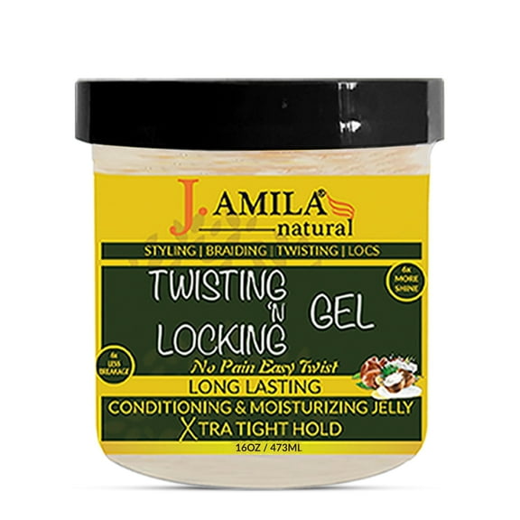 J. AMILA Award-Winning Twisting N Locking Gel (16oz) - Best for Strong Hold & Definition