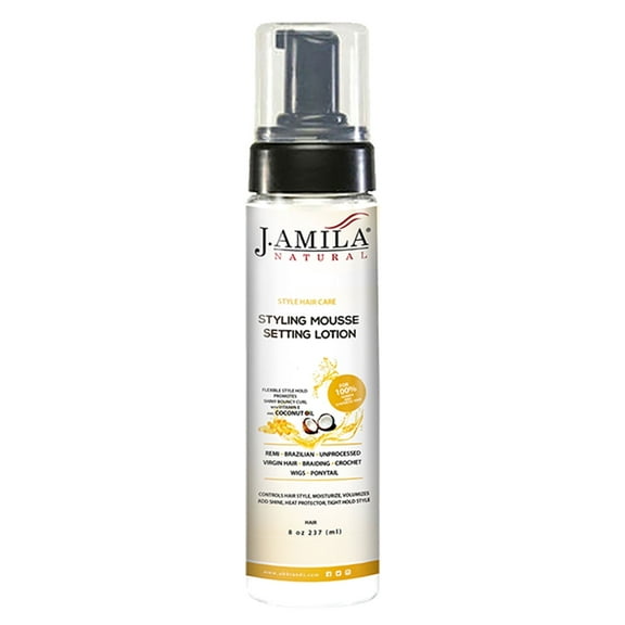 J. AMILA Curl Enhancing Foaming Hair Styling Gel - Anti-Frizz for All Hair Types - 8oz