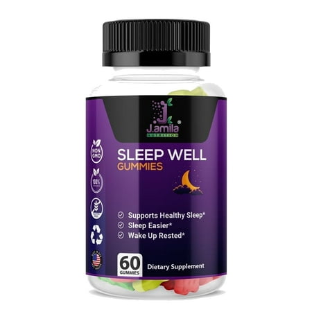 J.AMILA Melatonin Sleep Gummies - 60 Count Multivitamin for Restful Sleep Support