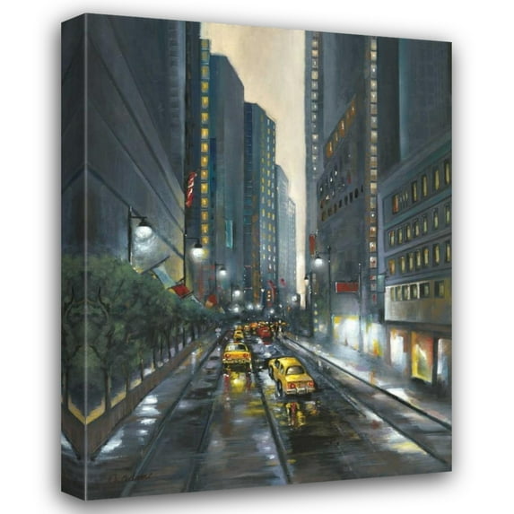 J. Adams 28x36 Gallery Wrapped Canvas Wall Art Titled - City Street II