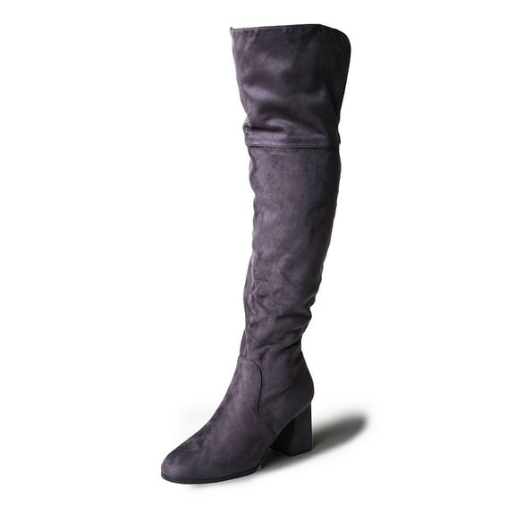 J. Adams Brandy Over The Knee Boot - Trendy Low Block Heel Suede Thigh High
