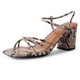 thumbnail image 1 of J. Adams Camila Sandals for Women, Square Open Toe Strappy Mid Block Heel, Elegant & Comfortable, 1 of 7