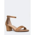 thumbnail image 1 of J. Adams Daisy Heeled Sandals for Women - Ankle Strap Block Heel, Open Toe Dress Shoes - Chunky Heels for Bridal, Wedding, Parties - Platform Sandals, Women's Shoes, 1 of 2