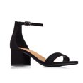 thumbnail image 1 of J. Adams Daisy Block Heel for Adult Females - Black Suede - 9, 1 of 2