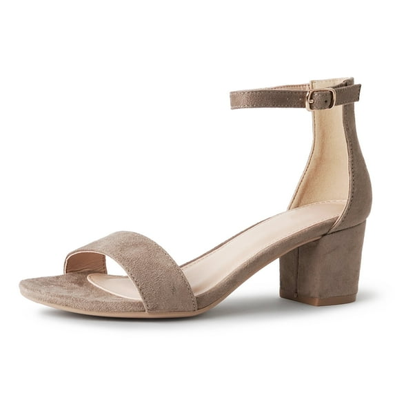 J. Adams Daisy Sandal, Ankle Strap Block Heel Block Heel Open Toe Shoes, Comfortable and Stylish Heel for Women