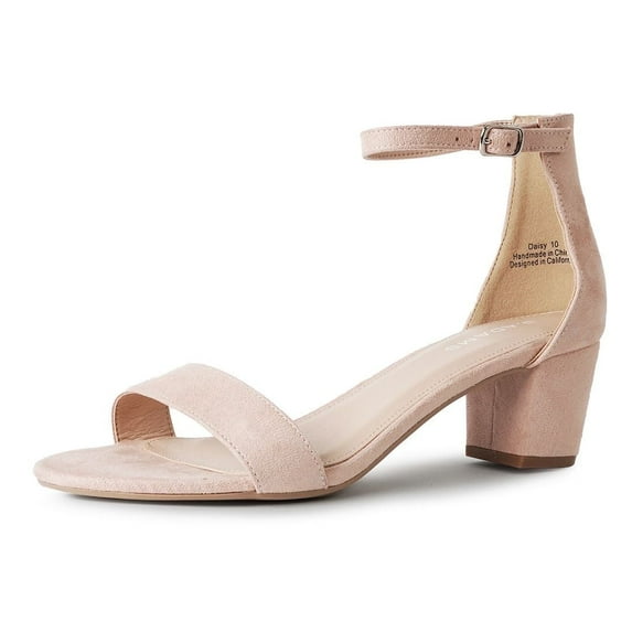 J. Adams Daisy Sandal, Ankle Strap Block Heel Open Toe Shoes, Comfortable and Stylish Heel for Women