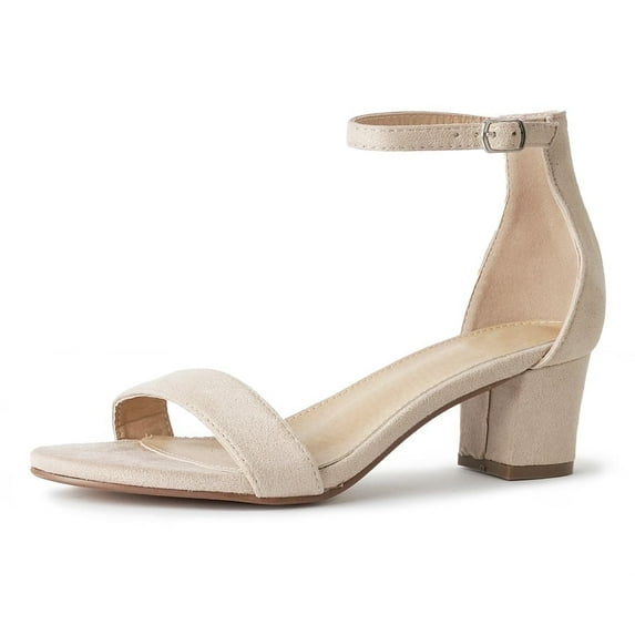 J. Adams Daisy Sandal, Ankle Strap Block Heel Block Heel Open Toe Shoes |Comfortable and Stylish Heel