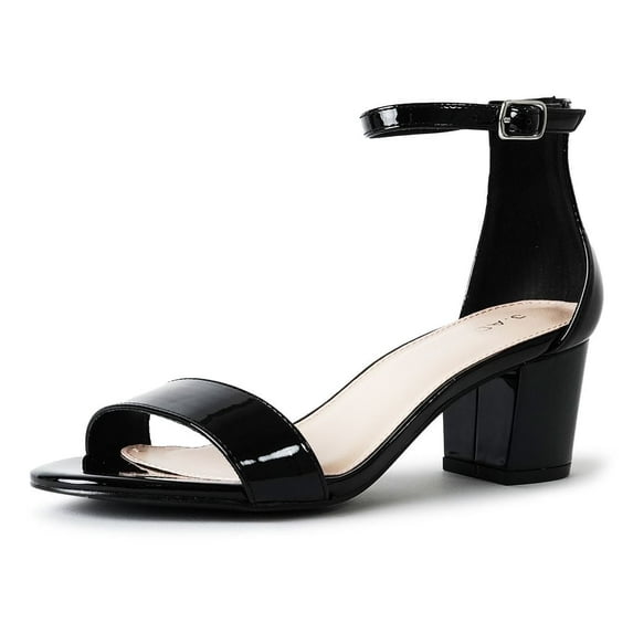 J. Adams Daisy Sandals for Women, Ankle Strap Short Block Heel Block Heel Open Toe Shoes – Heels for Bridal, Parties