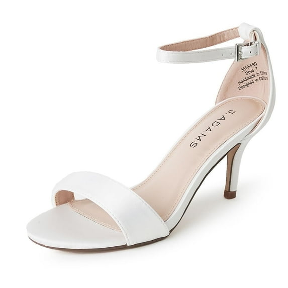 J. Adams Dove Leopard Comfortable and Stylish Stiletto Heels for Women –Open Toe Ankle Strap Sandals