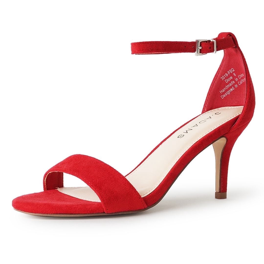 J. Adams Daisy Heeled Sandals For Women - 2.5" Block Heel, Ankle Strap, Open Toe Dress Sandals