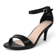 thumbnail image 1 of J. Adams Dove Leopard Comfortable and Stylish Stiletto Heels for Women – Ankle Strap Dress Shoes, 1 of 6