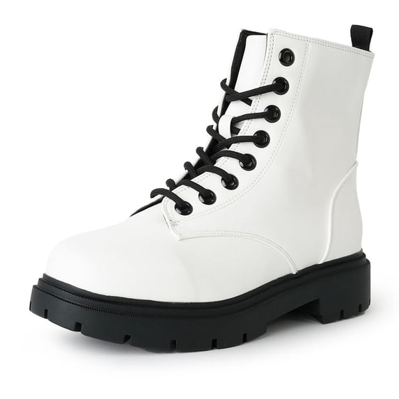 J. Adams Harley Combat Boot - Casual Outdoors Slip On Lace Up Ankle Bootie