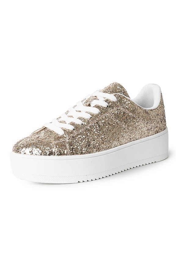 Hero Platform Sneakers for Women - Casual Lace-Up Fashion Tennis Shoes with 5.5 Shoes Size