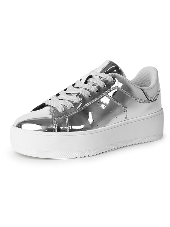 Hero Platform Sneakers for Women - Casual Lace-Up Fashion Tennis Shoes with 5.5 Shoes Size