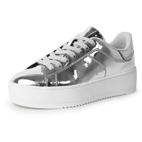 J. Adams Hero Platform Sneakers for Women - Casual Lace-Up Fashion Tennis Shoes with Arch Support