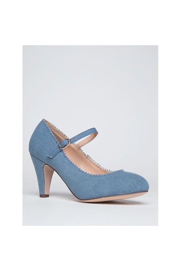 Honey Heels for Adult Females - Denim Retro - 7