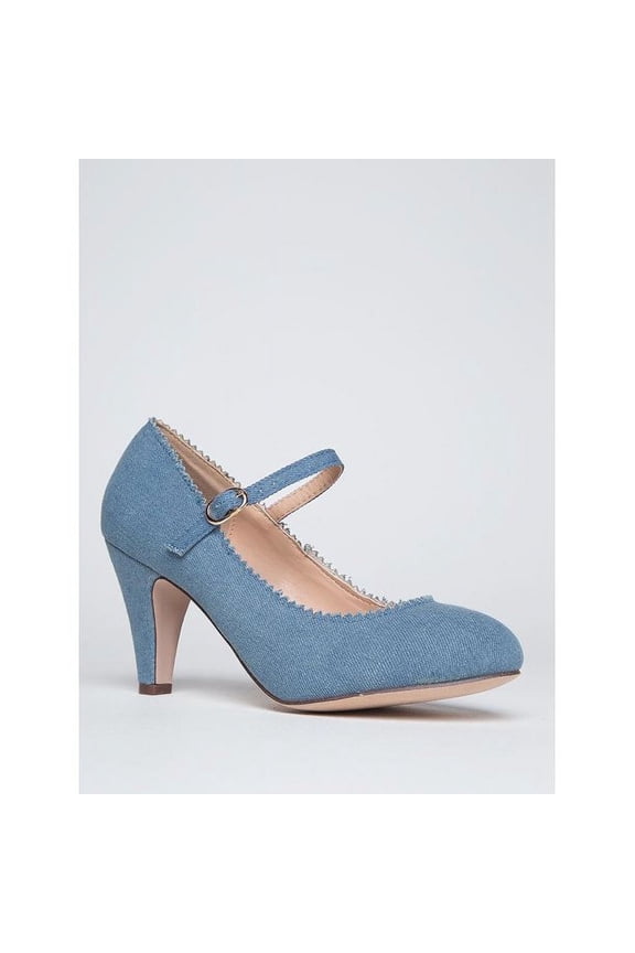 Honey Heels for Adult Females - Denim Retro - 8.5
