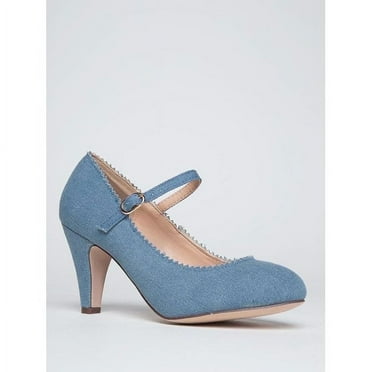 J. Adams Honey Jane Heels for Women, Comfortable and Stylish Round Toe Shoes with Gentle Ankle Strap