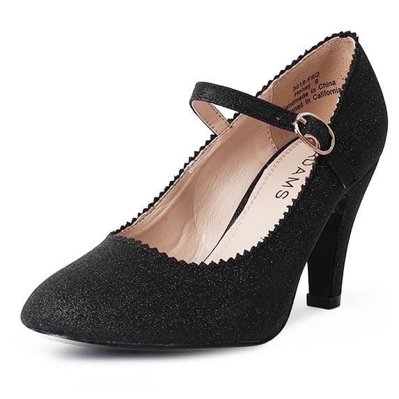 J. Adams Honey Jane Heels for Women – Round Toe indented Pumps Heels Shoes Stylish and Comfortable with Gentle Ankle Strap