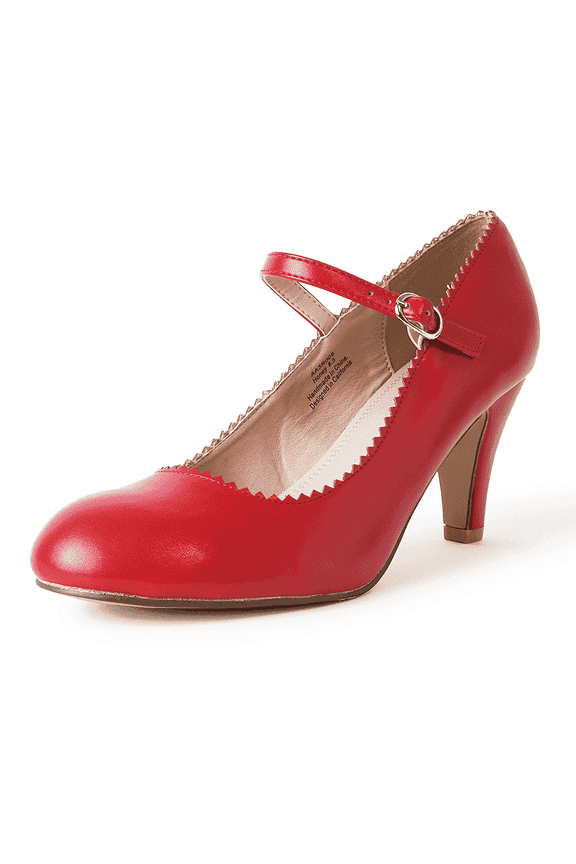 Honey Jane Heels for Women – Round Toe indented Pumps Heels Shoes Stylish and Comfortable with Gentle Ankle Strap