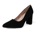 thumbnail image 1 of J. Adams Jolie Heels for Women - Closed Pointed Toe Mid Block Heel Classic Pumps, 1 of 7