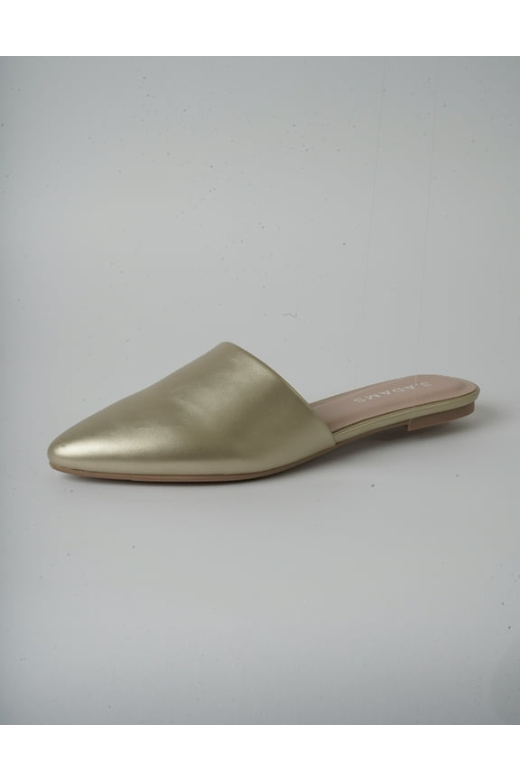 Lennox Mules for Women - Black Vegan Leather Pointed Toe Slides