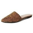 thumbnail image 1 of J. Adams Lennox Mules for Women - Black Vegan Leather Pointed Toe Slides, 1 of 1