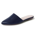 thumbnail image 1 of J. Adams Lennox Mules for Women - Black Vegan Leather Pointed Toe Slides, 1 of 6