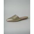 thumbnail image 1 of J. Adams Lennox Mules for Women - Comfortable Black Vegan Leather Pointed Toe Slides Sandals, 1 of 6