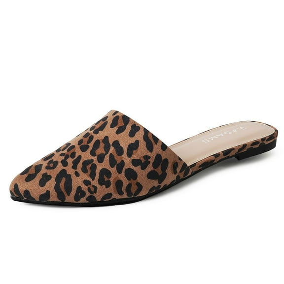 J. Adams Lennox Mules for Women - Black Vegan Leather Pointed Toe Slides