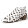 thumbnail image 1 of J. Adams Maddie Booties for Women - Peep Toe Low Block Heel Hook & Loop Strap Sandals, 1 of 7