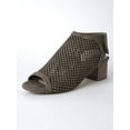 thumbnail image 1 of J. Adams Maddie Booties for Women - Peep Open Toe Low Block Chunky Heel Hook & Loop Strap Sandals, 1 of 8