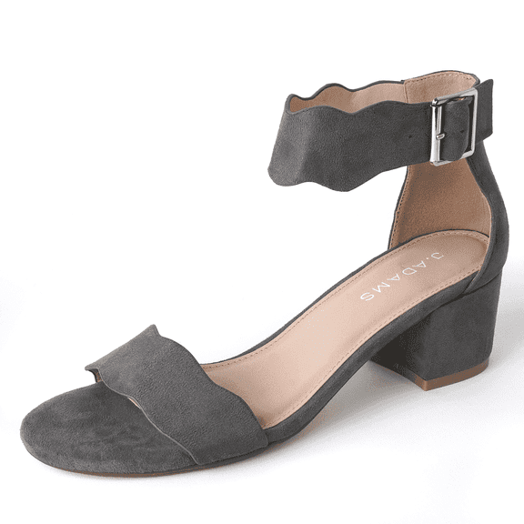 J. Adams Mimi Ankle Strap Kitten Heel Sandal - - Low Heels Dress Shoes for Women - Formal Sandals