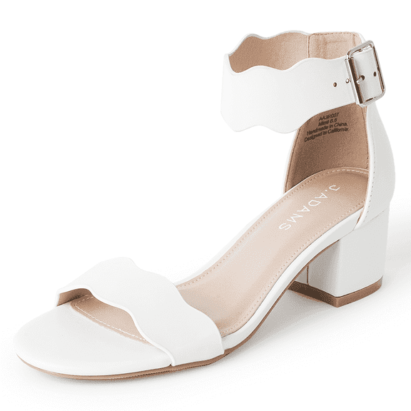 J. Adams Mimi Ankle Strap Kitten Heel Sandal - Women's Dress Shoes - Low Heels for Women - Formal Sandals - Wedding Shoes - Dressy Sandals for Women