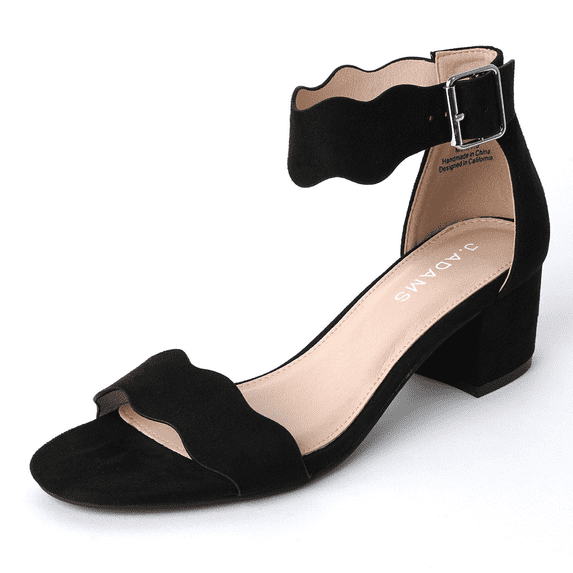 J. Adams Mimi Ankle Strap Kitten Heel Sandal - Women's Dress Shoes - Low Heels for Women - Formal Sandals - Wedding Shoes - Dressy Sandals for Women