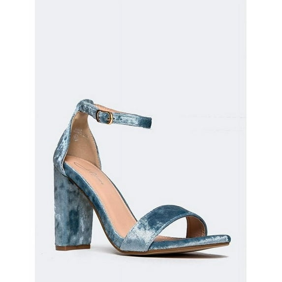 J.Adams Shirley Heels for Women - Ankle Strap High Heel Dressy Sandals - Comfortable Vegan Block Heels for Wedding, Party, Evening, and Prom