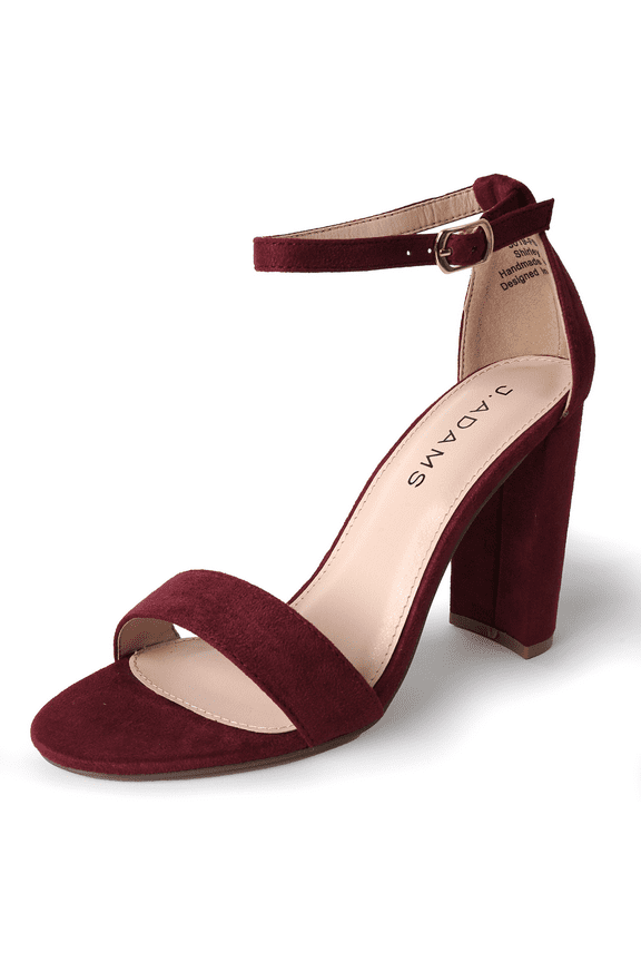 Shirley High Silver Comfortable Heels for Women | Open Toe Ankle Strap Sandal Block Heel Dress Platform