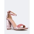 thumbnail image 1 of J.Adams Shirley Heels for Women - Ankle Strap High Heel Dressy Sandals - Comfortable Vegan Block Heels for Wedding, Party, Evening, and Prom, 1 of 4