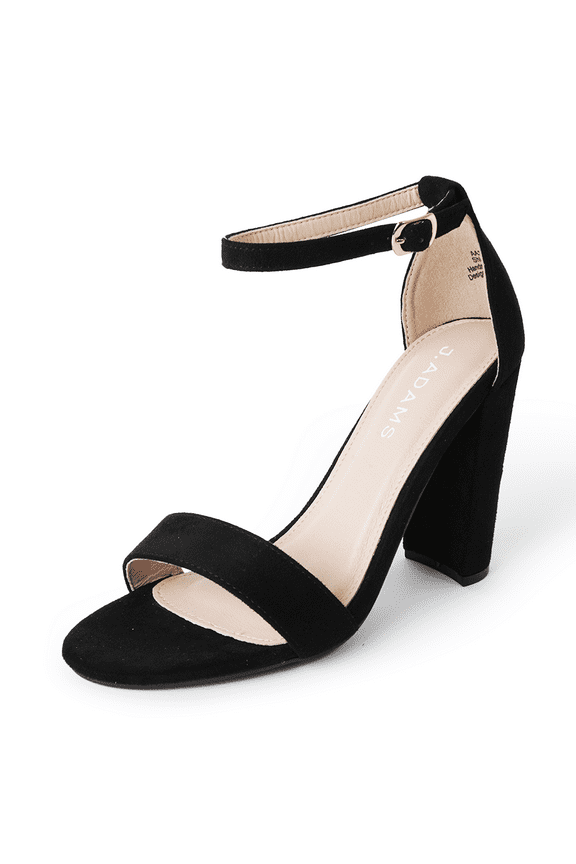 Shirley High Silver Comfortable Heels for Women | Open Toe Ankle Strap Sandal Block Heel Dress Platform