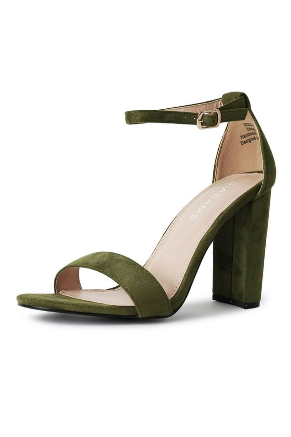 Shirley High Silver Comfortable Heels for Women | Open Toe Ankle Strap Sandal Block Heel Dress Platform