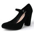 thumbnail image 1 of J. Adams Skippy Mary Jane Shoes Women - Cute High Heels Mary Janes Round Toe Shoe with Ankle Strap, 1 of 7