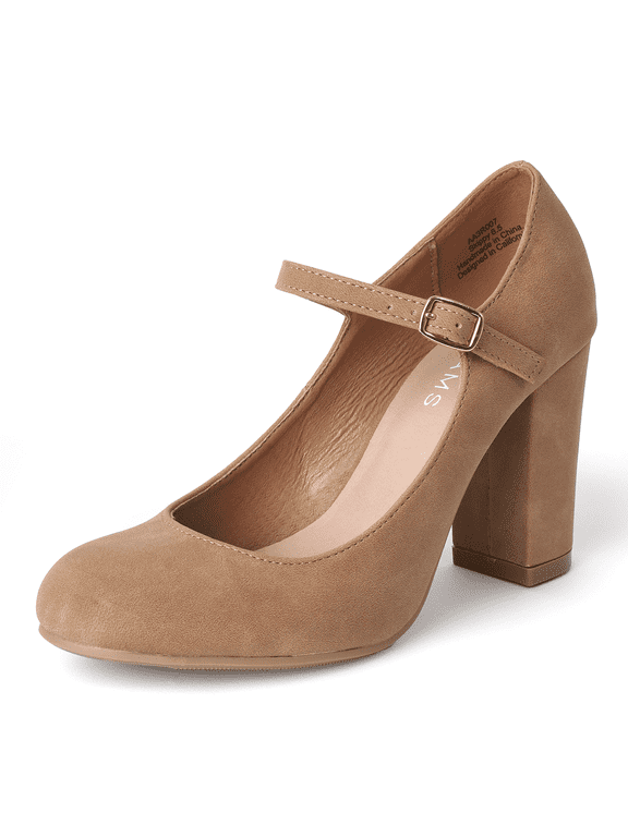 Skippy Mary Jane Shoes Women Oxford Pumps - Cute Low Kitten High Heels for Women