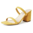 thumbnail image 1 of J. Adams Stormi Sandals Women Flat Mules- Square Toe Double Band Block Heel - Sandals for Women, 1 of 6