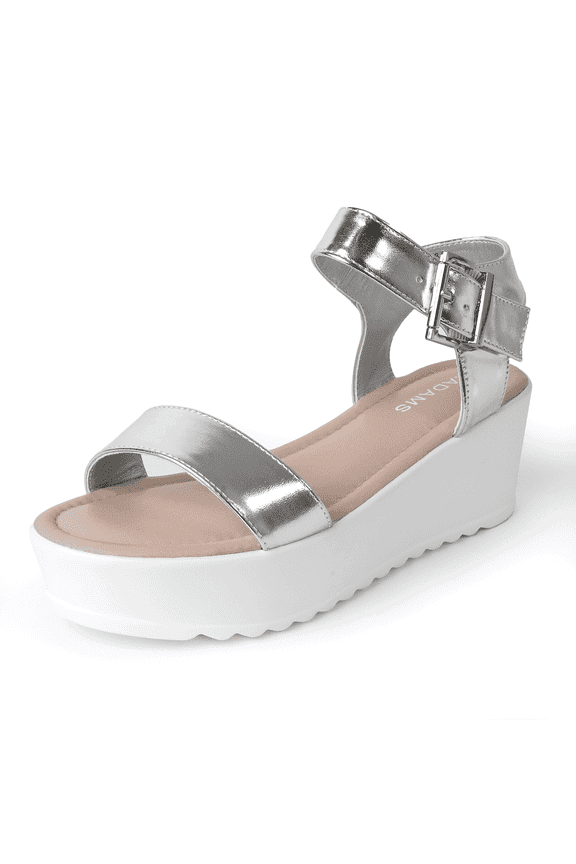 Surf Platform Sandals for Women - Ankle Strap Open Toe Heels -Stylish Vegan Leather Sandal