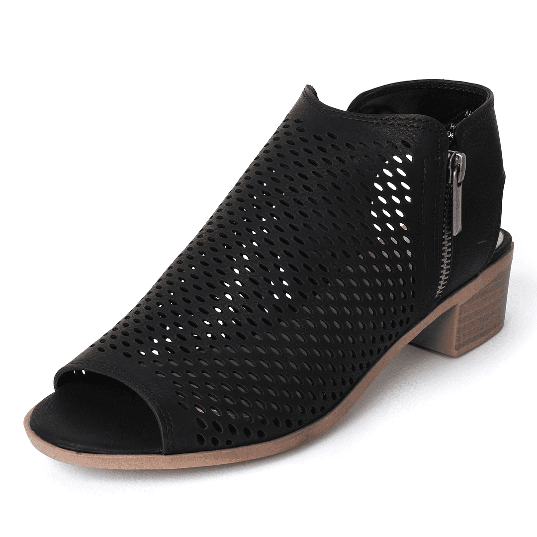 Comfortable peep toe booties sale