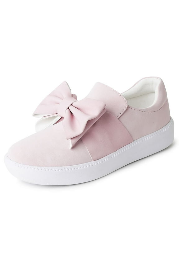 Wally Platform Sneakers for Women – Comfortable Slip-On Shoes with Bow, Fashionable Flat Platform Sneakers