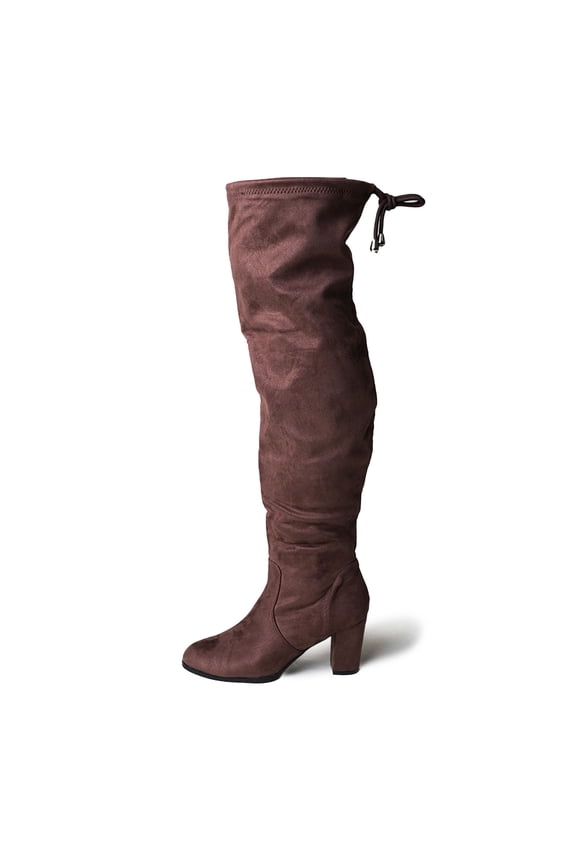 Women's Aspen Over-the-Knee High Boots - Stylish Thigh-High Chunky Heels for Fall and Winter Fashion