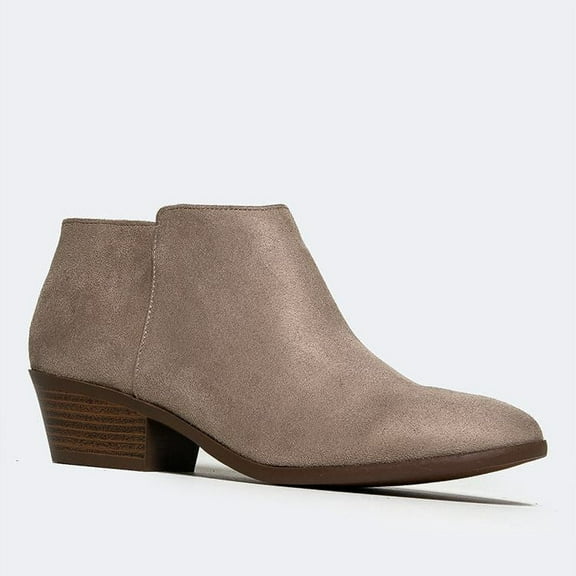 J. Adams Women's Lexy Ankle Boots, Short Low Heel, Side Zipper, Casual Booties for Fall and Winter